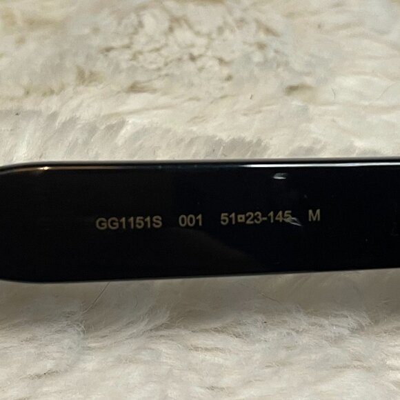 NEW Gucci Women’s Black & Gold GG1151s - 001 Sunglasses